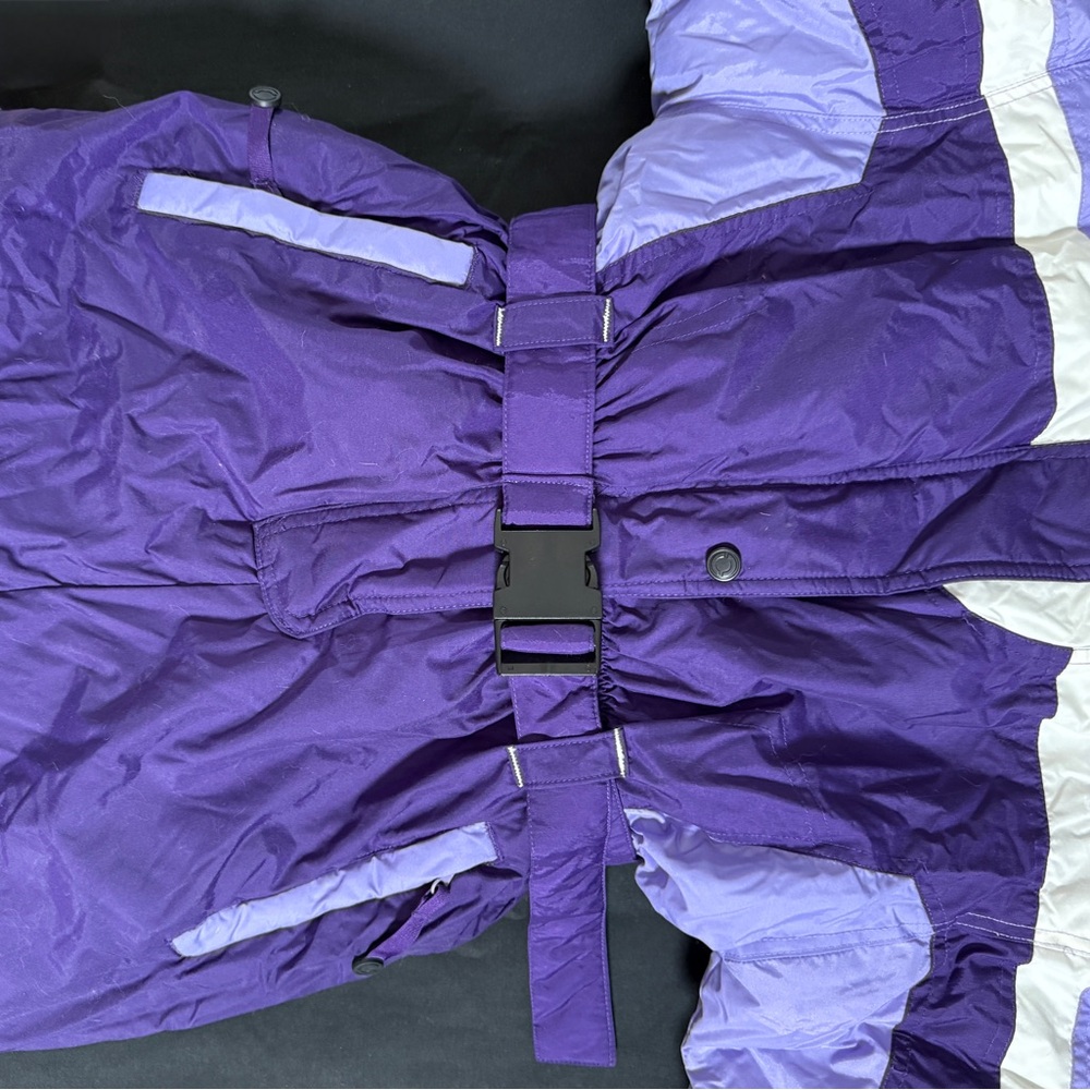 Vibrant Purple Kids Puffer with Belt